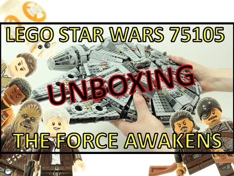 LEGO STAR WARS THE FORCE AWAKENS MILLENNIUM FALCON 75105 UNBOXING & REVIEW