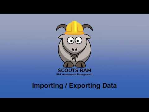 Scouts RAM   Importing   Exporting Data