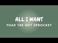 ALL I WANT + Lyrics | TOAD THE WET SPROCKET