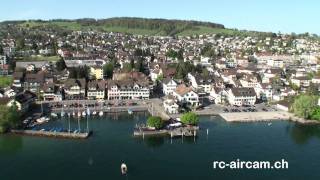 preview picture of video 'aerial video from Stäfa 2010 with RC electro Helicopter'