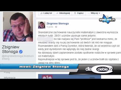 Zbigniew Stonoga atakuje nauczycielkę z Jaworzna