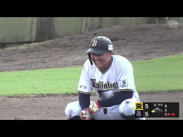 【ファーム】同点に追いつく!! バファローズ・野口智哉 タイムリー3ベースヒットを放つ!! 2025年7月13日 オリックス・バファローズ 対 阪神タイガース