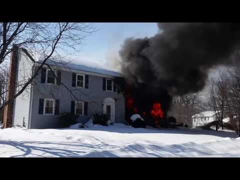 Arrival Garage Fire