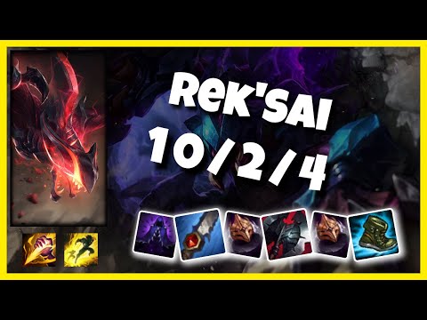 NA Challenger Rek'Sai JUNGLE (10/2/4) vs LILLIA Gameplay Replay - Patch 10.18