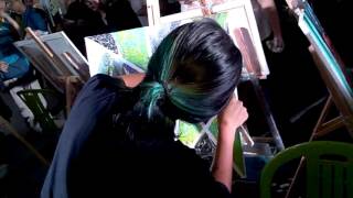 Fringe Manila 2017 Art Battle at Fully Booked Final Round (last 2 minutes) with Artist Ska Barayuga