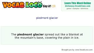 Video thumbnail for piedmont glacier