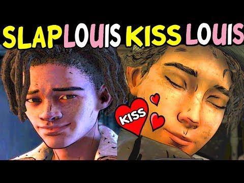 SLAP LOUIS Vs KISS LOUIS or FRIEND ZONE Louis - The Walking Dead Season 4 Episode 3 All Choices