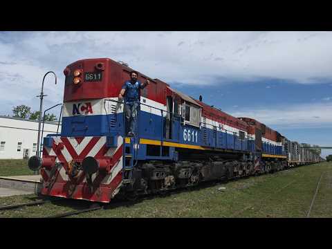 [4K] Variado y colorido tren cargado de NCA con destino a Rosario pasando por Marcos Juárez!!!!!!