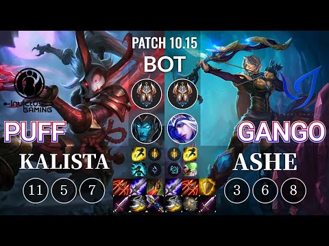 IG Puff Kalista vs CGA Gango Ashe Bot - KR Patch 10.15