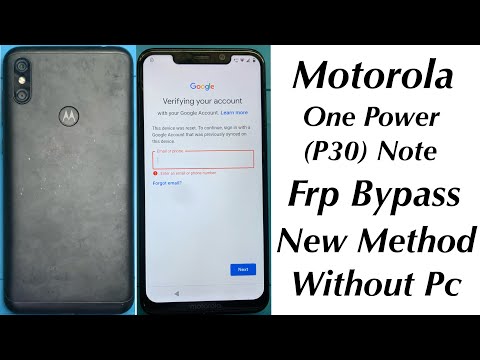 Motorola one power frp bypass | motorola one power (p30) frp bypass without pc