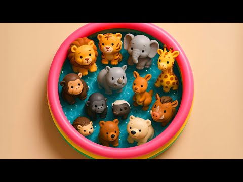 Kids Learn | Wild Animals with Toys & Real Animals | Wild Animals Names & Facts | Preschool Learning