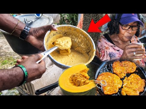 Cooking on the road side || Pumpkin Fritters with Natural Chocolate tea☕