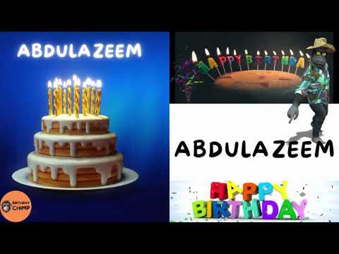 ABDULAZEEM Happy Birthday Song and Dance - It's Your Birthday - Happy Birthday to You ABDULAZEEM