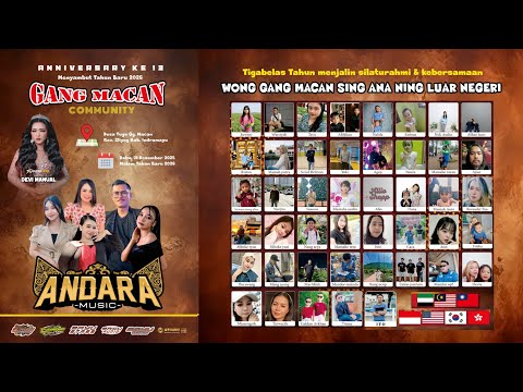 LIVE ANDARA MUSIC || MENYAMBUT TAHUN BARU 2026 ( GANG MACAN COMMUNITY ) DESA TUGU 31 DES 2025 SIANG