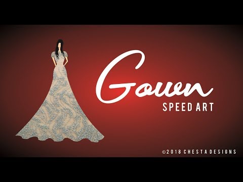 Gown/Dress Speedart Illustrator 2 2018 | Chesta Designs