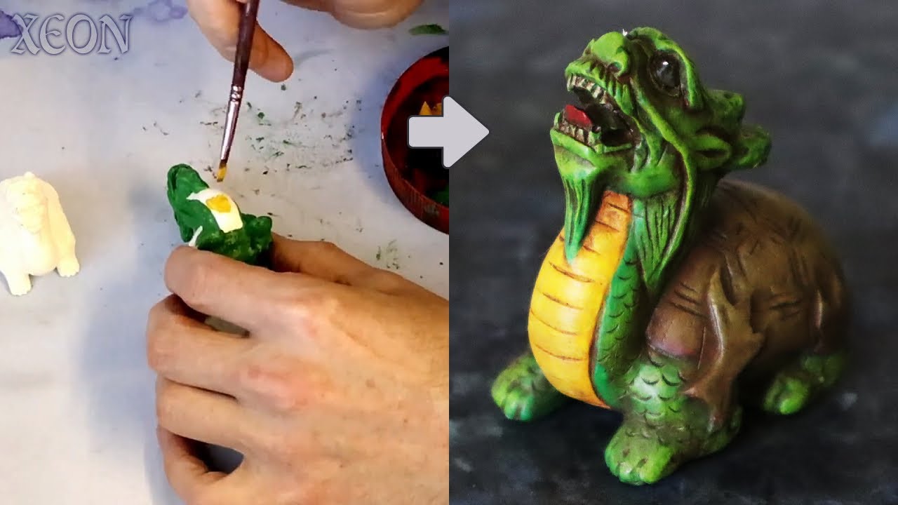 TURTLE DRAGON Resin Model Cast Painting