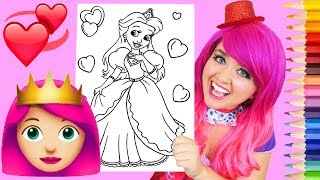 Coloring A Princess Pretty Pink Coloring Book Page