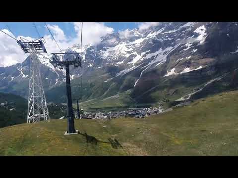 Discesa integrale cabinovia Leitner Cervinia Plan Maison Cervinia