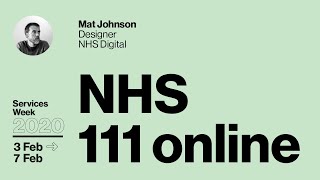 Services Week Remote Session: NHS 111 online