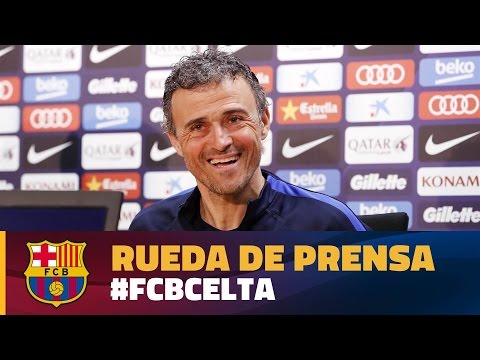 Rueda de prensa de Luis Enrique previa al partido contra el Celta
