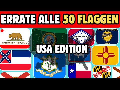 🌍 Errate und lerne alle 50 Flaggen der USA – Bist du ein Experte?🧠