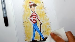 Drawing Wally or Waldo - Copic markers speed paint