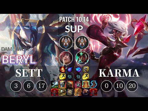 DWG BeryL Sett vs Karma Sup - KR Patch 10.14