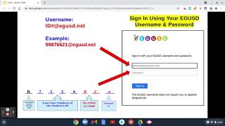 How to Log In Using Your EGUSD Username & Password