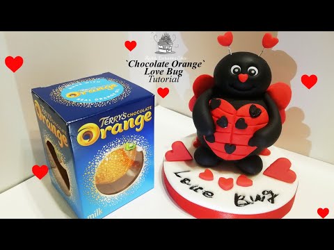 Terry`s Chocolate Orange Decorating VALENTINES Love Bug Cake Tutorial
