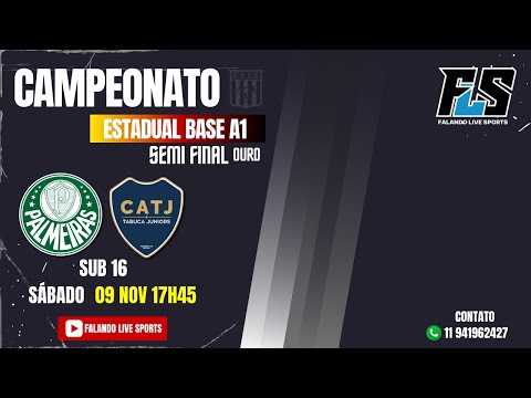 Campeonato Estadual Base A1 - Semi Final (Ouro) Palmeiras x Tabuca JRS  sub 16 ao Vivo no FLS