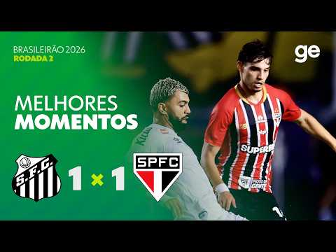 SANTOS 1 X 1 SÃO PAULO | MELHORES MOMENTOS | CAMPEONATO BRASILEIRO 2026 | sportv