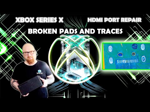 Xbox Series X HDMI Port pads and traces repair.