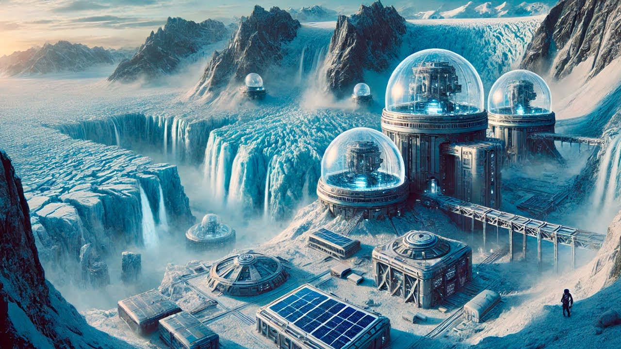 Drone de longa distância captura imagens assustadoras além da parede de gelo da Antártida