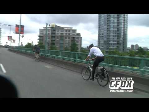 Mayor Gregor Robertson VS Capt Scotty In A Bike Race To City Hall