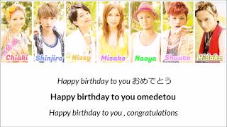 AAA - Birthday Song (Color Coded Lyrics Jap/Rom/Eng)
