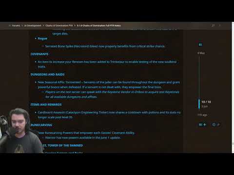 9.1 PTR Patch for June 2nd // Torghast changed AGAIN