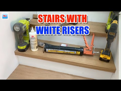 Transform Your Stairs: DIY Hardwood with White Riser