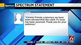 Spectrum says outage issue resolved