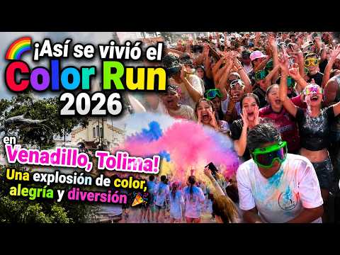 🌈 ¡Así se vivió el Color Run 2026 en Venadillo, Tolima! Una explosión de color, alegría y diversión