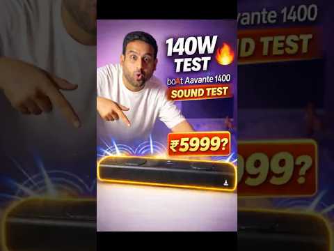 Thumbnail for boAt Aavante 2.2 1400 140W Soundbar 🔊 Real Sound Test | Worth ₹5999? 😱 #shorts #soundtest