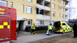 preview picture of video '140405 - En skadad i lägenhetsbrand'