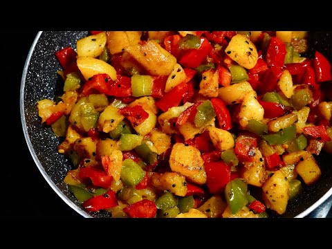 This POTATO & CAPSICUM RECIPE Is So Delicious & Easy | VEGAN Bell Pepper Recipe