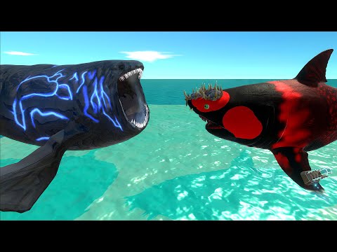 Aquatics Battle - Weapon Megalodon VS The Bloop - Animal Revolt Battle Simulator