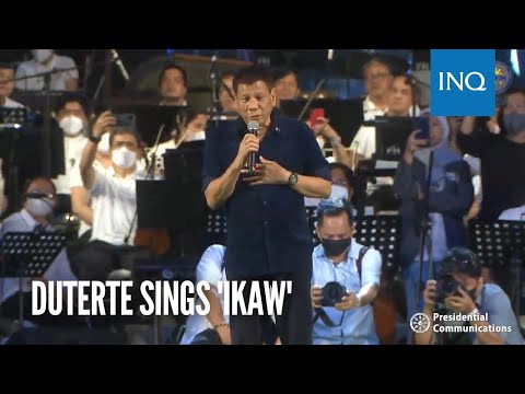 President Duterte sings 'Ikaw'