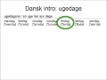 Dansk intro: ugedagene