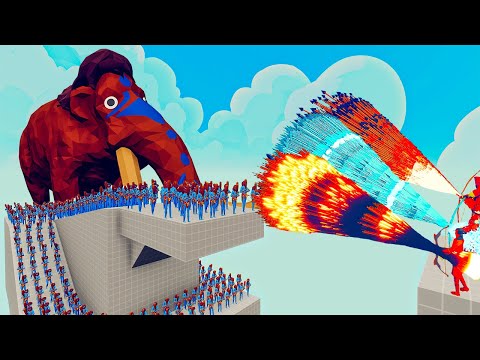 150x CLUBBER  +3x MAMMOTH GIANT vs 3x EVERY GOD   Totally Accurate Battle Simulator TABS