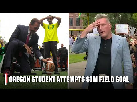 OREGON STUDENT GETS A MILLION DOLLAR KICKING CONTEST ATTEMPT?! 😱💰 | College GameDay
