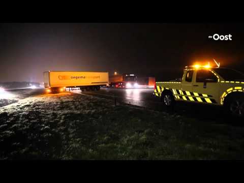 Meerdere ongelukken op A28 rond Zwolle: vrachtwagen geschaard