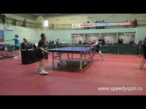 Kondratiev-Chernoknignikov.Russian table tennis youth championship TOP-16, 2017. FHD