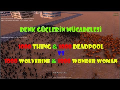 1000 THING & 1000 DEADPOOL vs 1000 WOLVERINE & 1000 WONDER WOMAN